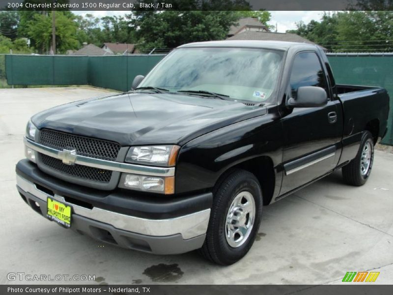 Black / Tan 2004 Chevrolet Silverado 1500 Regular Cab