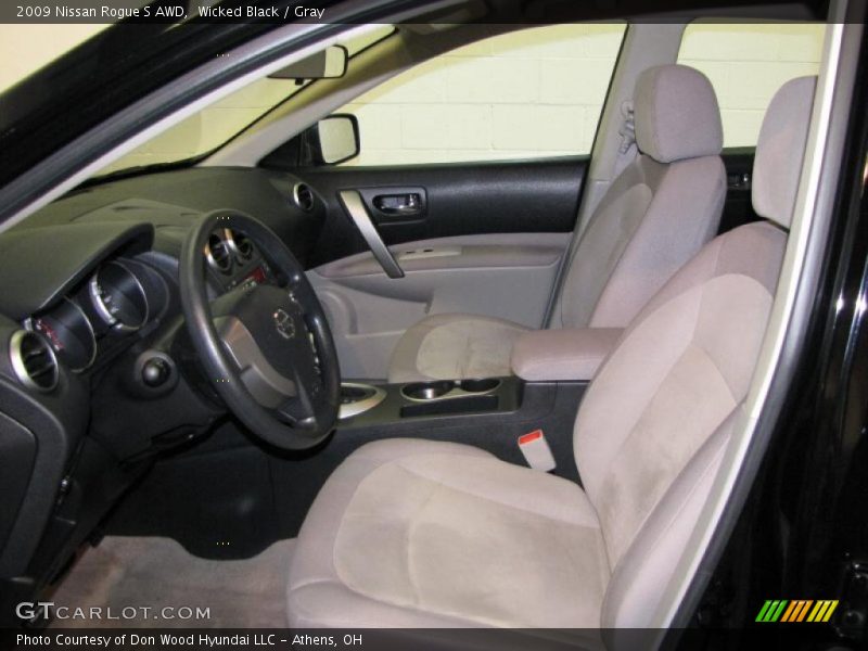 Wicked Black / Gray 2009 Nissan Rogue S AWD