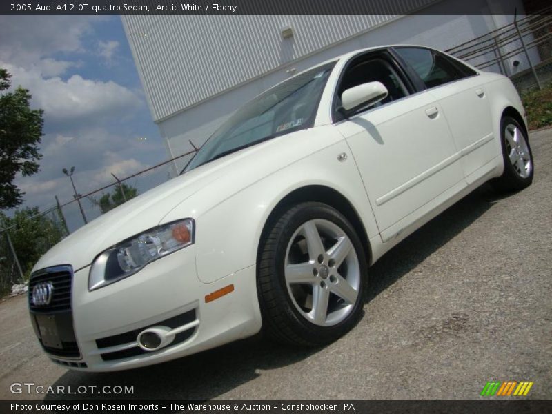 Arctic White / Ebony 2005 Audi A4 2.0T quattro Sedan