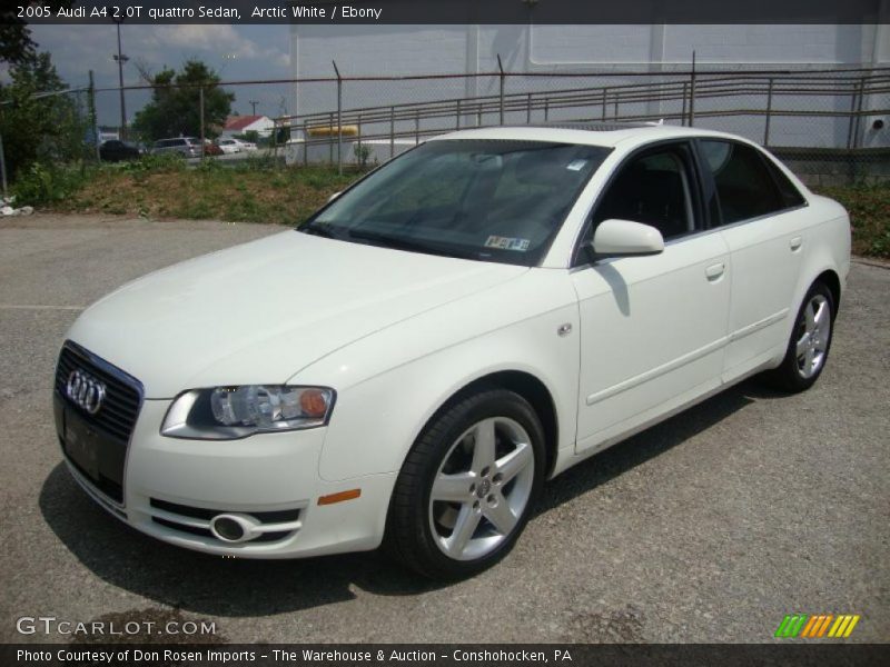 Arctic White / Ebony 2005 Audi A4 2.0T quattro Sedan