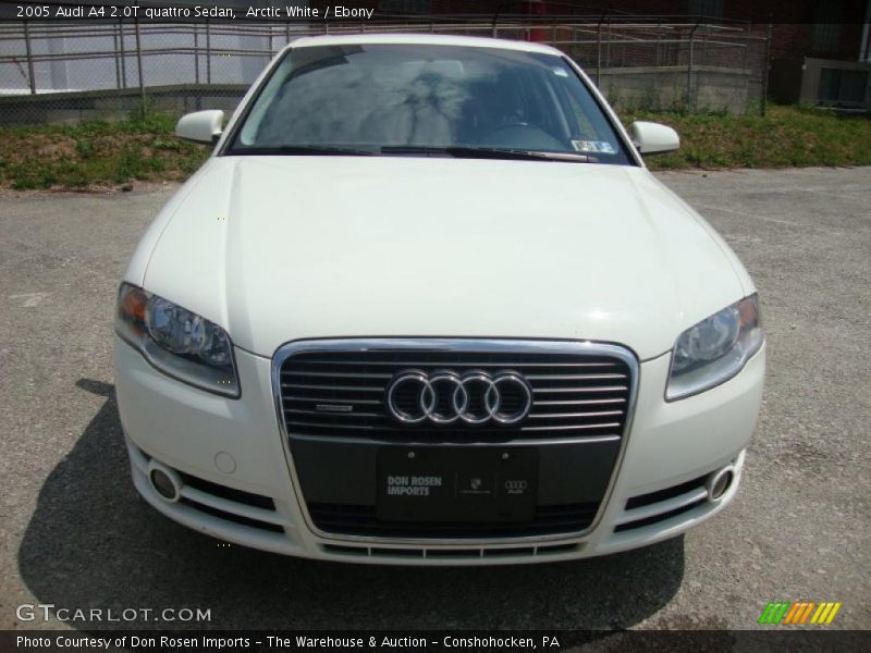 Arctic White / Ebony 2005 Audi A4 2.0T quattro Sedan