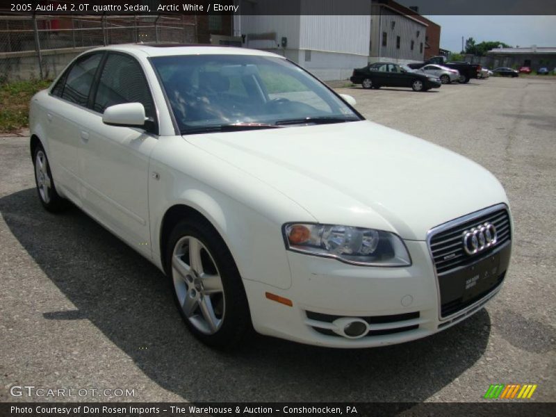 Arctic White / Ebony 2005 Audi A4 2.0T quattro Sedan