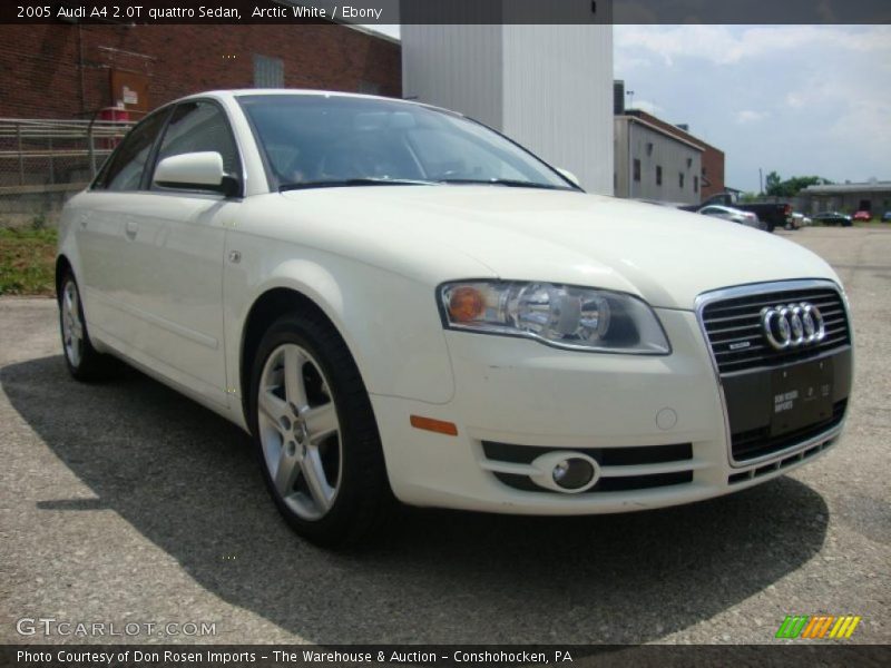 Arctic White / Ebony 2005 Audi A4 2.0T quattro Sedan