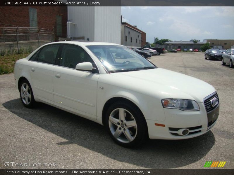 Arctic White / Ebony 2005 Audi A4 2.0T quattro Sedan