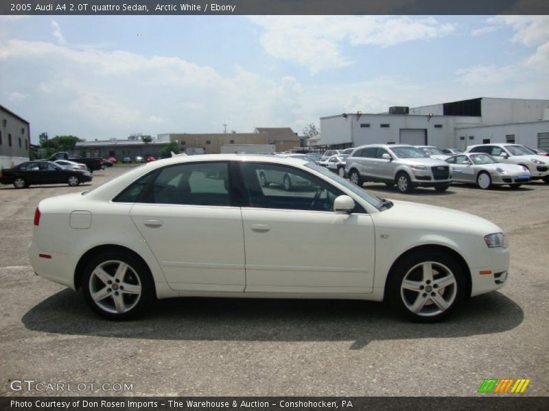 Arctic White / Ebony 2005 Audi A4 2.0T quattro Sedan