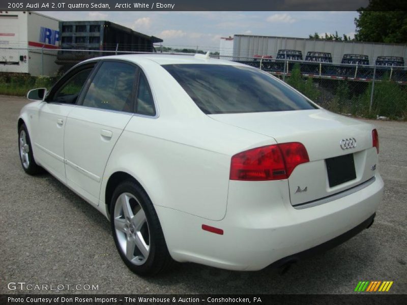 Arctic White / Ebony 2005 Audi A4 2.0T quattro Sedan