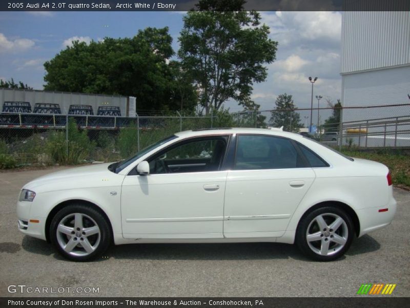 Arctic White / Ebony 2005 Audi A4 2.0T quattro Sedan
