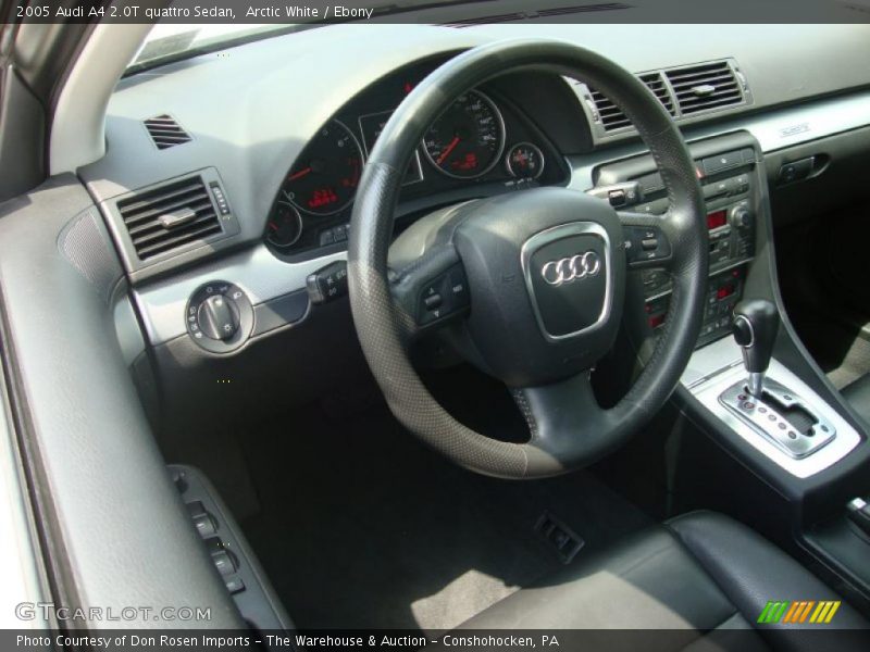 Arctic White / Ebony 2005 Audi A4 2.0T quattro Sedan