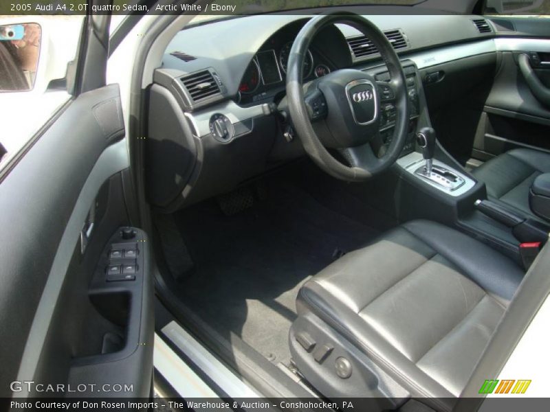 Arctic White / Ebony 2005 Audi A4 2.0T quattro Sedan