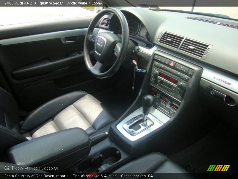 Arctic White / Ebony 2005 Audi A4 2.0T quattro Sedan