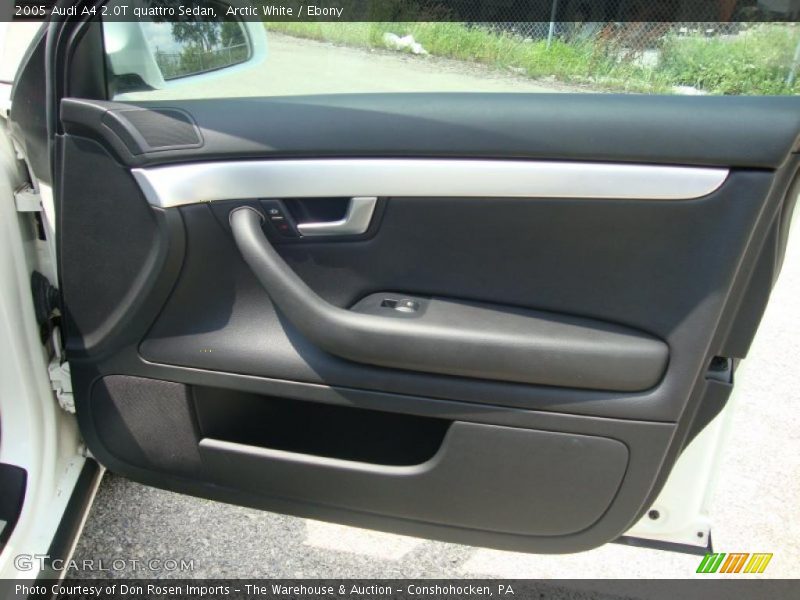 Arctic White / Ebony 2005 Audi A4 2.0T quattro Sedan
