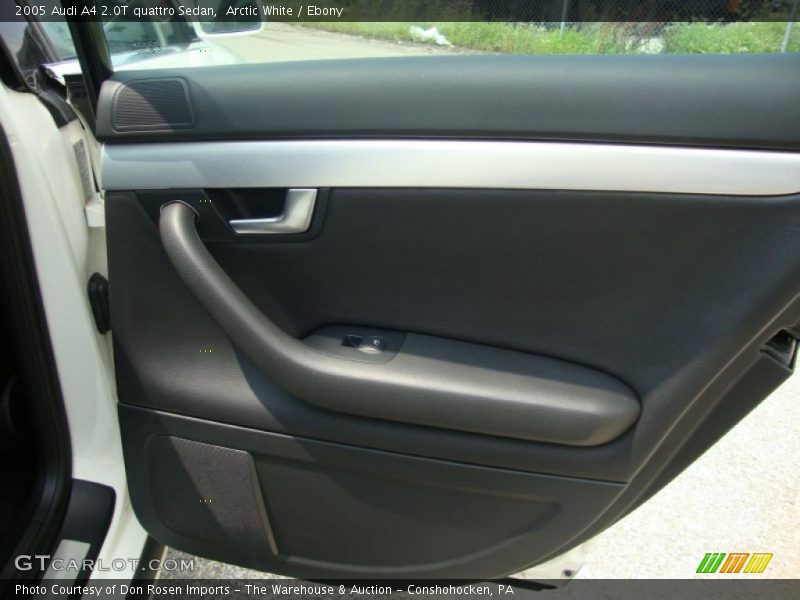 Arctic White / Ebony 2005 Audi A4 2.0T quattro Sedan