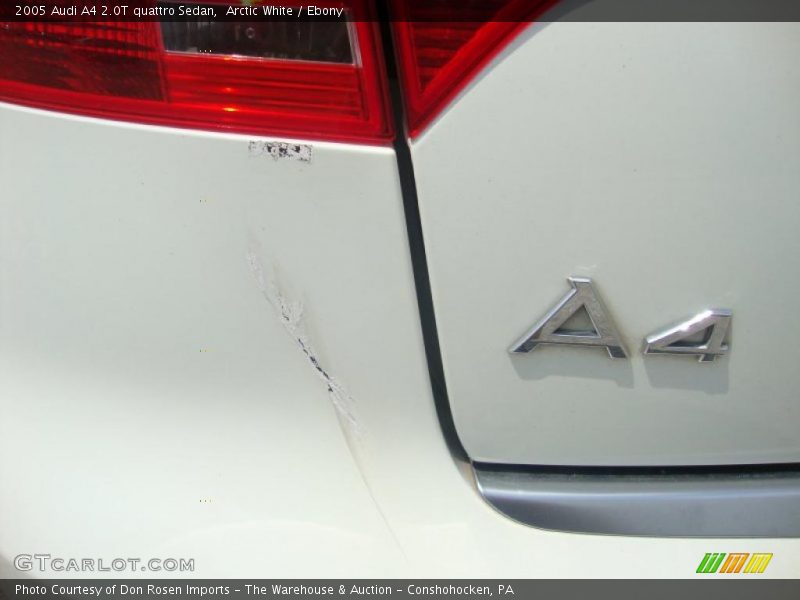 Arctic White / Ebony 2005 Audi A4 2.0T quattro Sedan