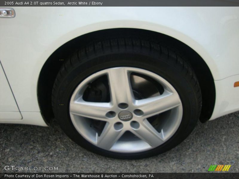 Arctic White / Ebony 2005 Audi A4 2.0T quattro Sedan