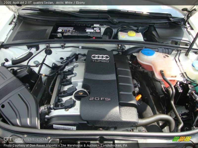 Arctic White / Ebony 2005 Audi A4 2.0T quattro Sedan