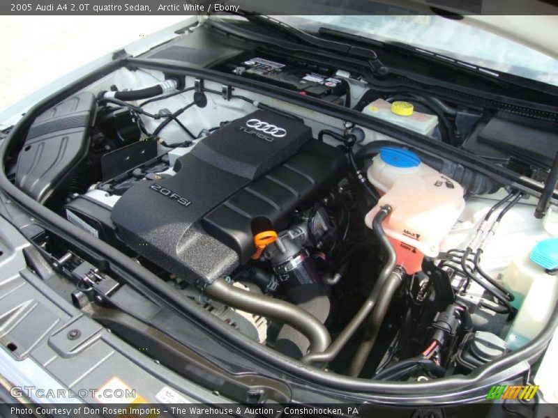 Arctic White / Ebony 2005 Audi A4 2.0T quattro Sedan