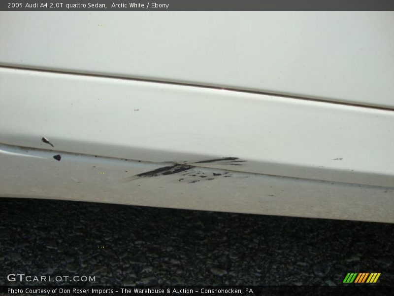 Arctic White / Ebony 2005 Audi A4 2.0T quattro Sedan