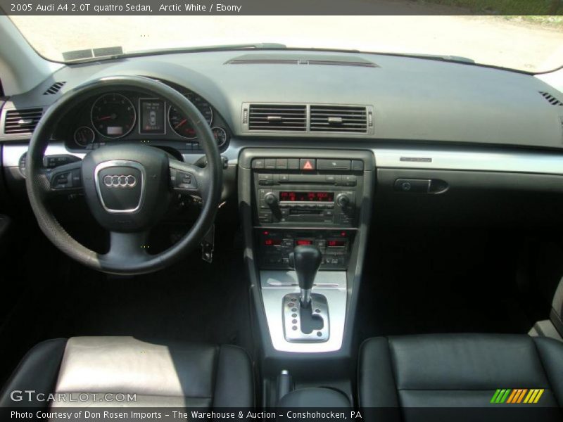 Arctic White / Ebony 2005 Audi A4 2.0T quattro Sedan