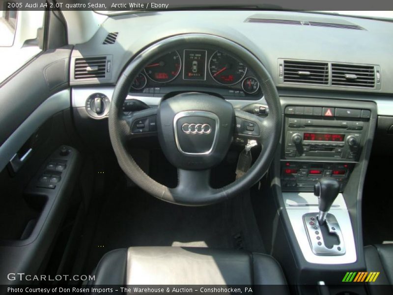 Arctic White / Ebony 2005 Audi A4 2.0T quattro Sedan