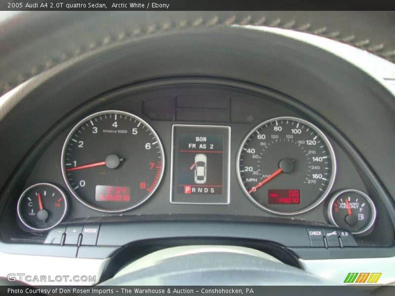 Arctic White / Ebony 2005 Audi A4 2.0T quattro Sedan