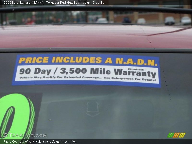 Toreador Red Metallic / Medium Graphite 2000 Ford Explorer XLS 4x4