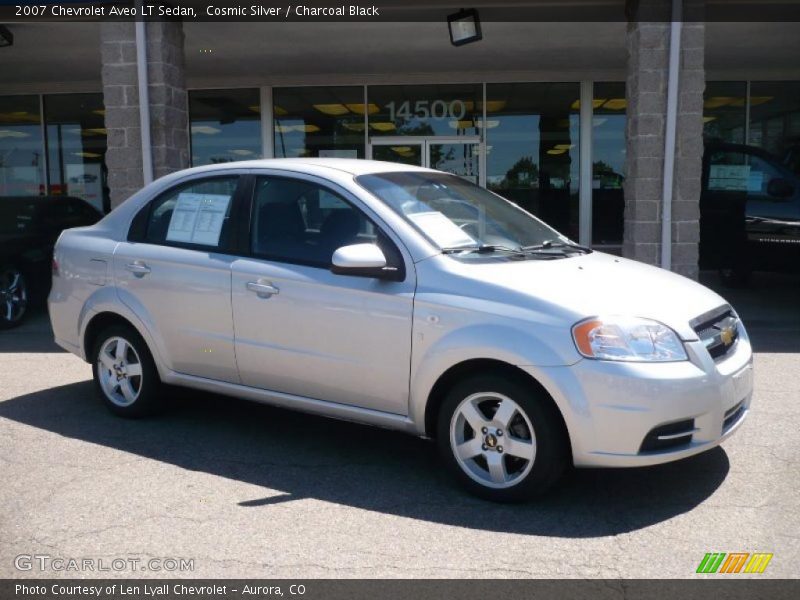 Cosmic Silver / Charcoal Black 2007 Chevrolet Aveo LT Sedan