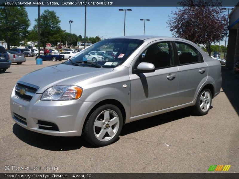 Cosmic Silver / Charcoal Black 2007 Chevrolet Aveo LT Sedan