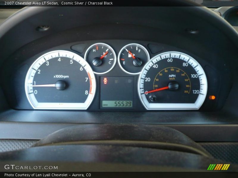 Cosmic Silver / Charcoal Black 2007 Chevrolet Aveo LT Sedan