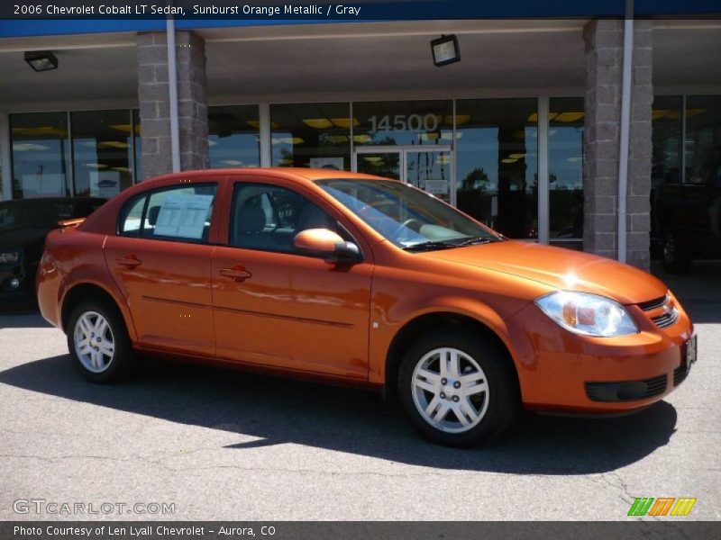 Sunburst Orange Metallic / Gray 2006 Chevrolet Cobalt LT Sedan