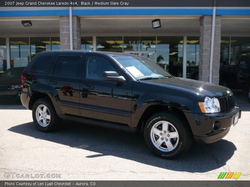Black / Medium Slate Gray 2007 Jeep Grand Cherokee Laredo 4x4
