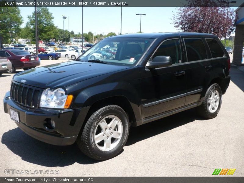 Black / Medium Slate Gray 2007 Jeep Grand Cherokee Laredo 4x4