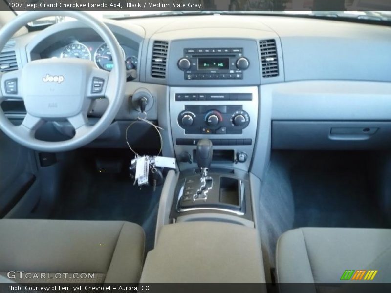 Black / Medium Slate Gray 2007 Jeep Grand Cherokee Laredo 4x4