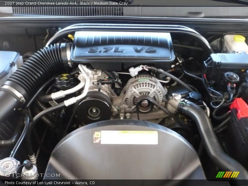 Black / Medium Slate Gray 2007 Jeep Grand Cherokee Laredo 4x4