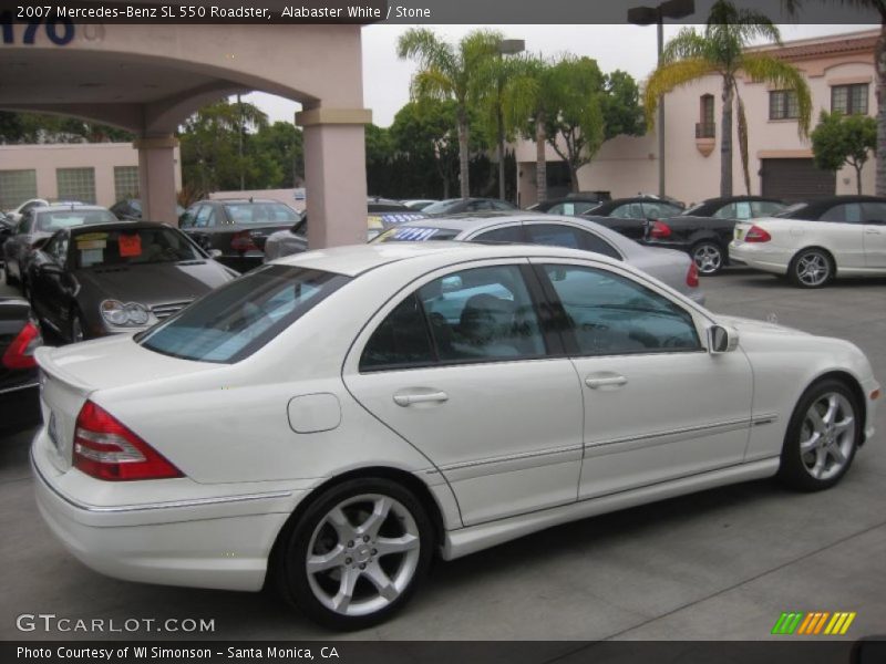 Alabaster White / Stone 2007 Mercedes-Benz SL 550 Roadster