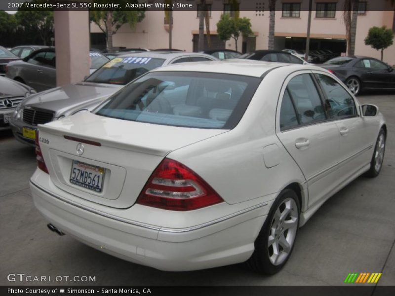 Alabaster White / Stone 2007 Mercedes-Benz SL 550 Roadster