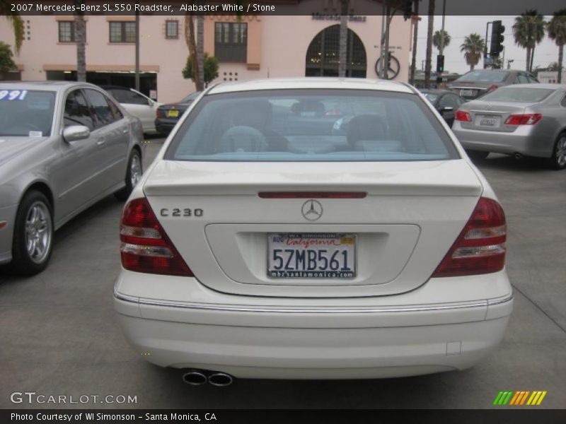 Alabaster White / Stone 2007 Mercedes-Benz SL 550 Roadster
