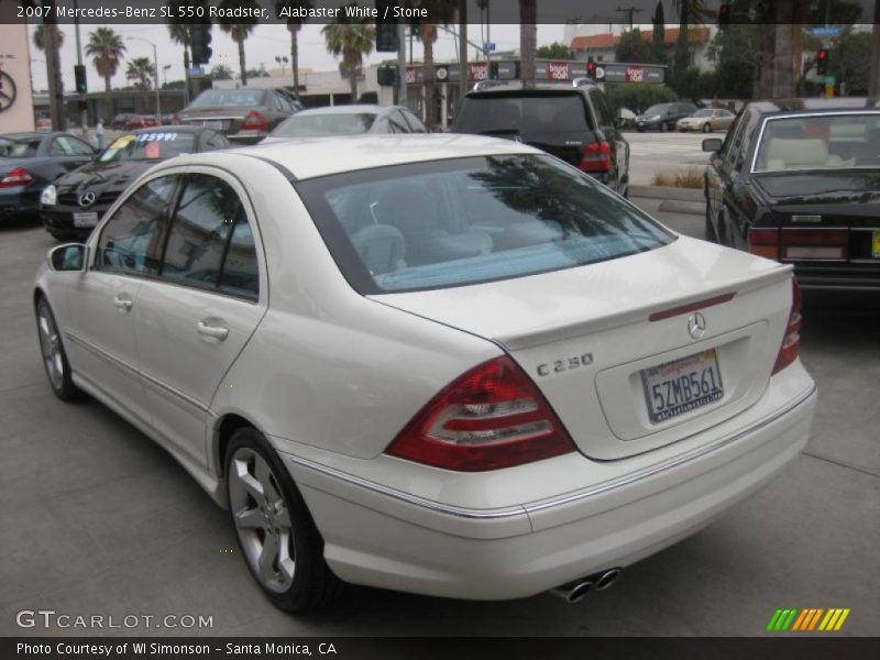 Alabaster White / Stone 2007 Mercedes-Benz SL 550 Roadster