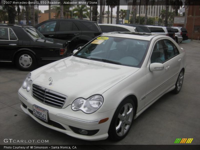 Alabaster White / Stone 2007 Mercedes-Benz SL 550 Roadster