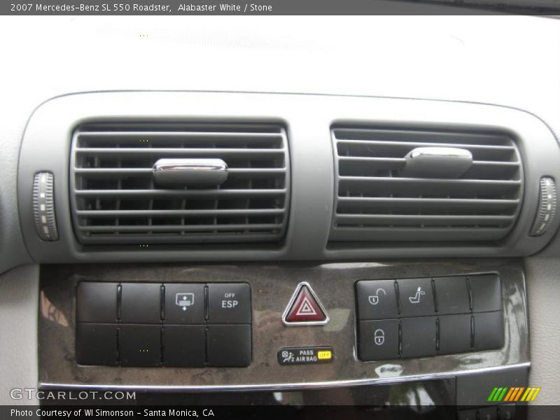 Alabaster White / Stone 2007 Mercedes-Benz SL 550 Roadster