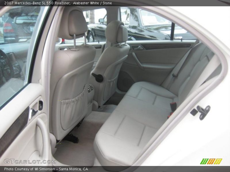Alabaster White / Stone 2007 Mercedes-Benz SL 550 Roadster