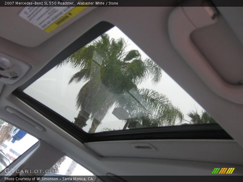 Alabaster White / Stone 2007 Mercedes-Benz SL 550 Roadster