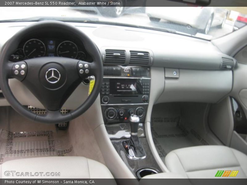Alabaster White / Stone 2007 Mercedes-Benz SL 550 Roadster
