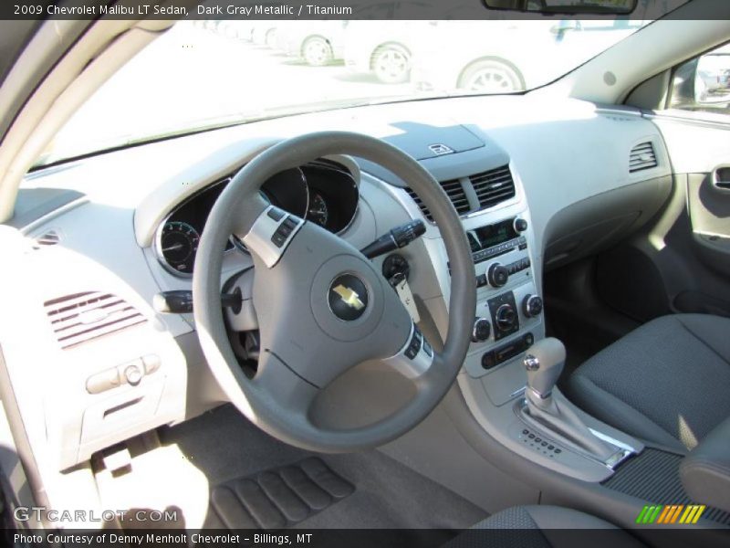 Dark Gray Metallic / Titanium 2009 Chevrolet Malibu LT Sedan