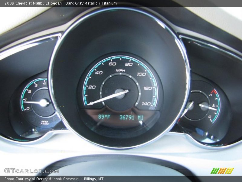 Dark Gray Metallic / Titanium 2009 Chevrolet Malibu LT Sedan