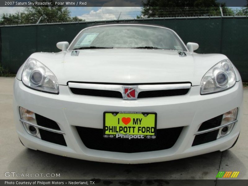Polar White / Red 2007 Saturn Sky Roadster