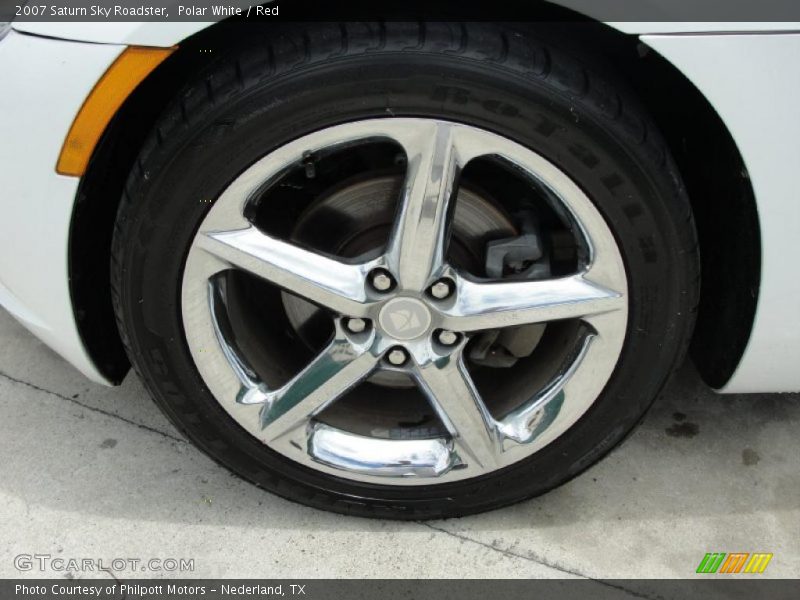 Polar White / Red 2007 Saturn Sky Roadster