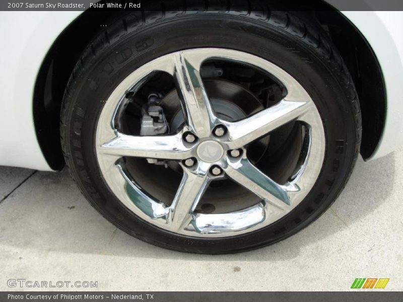Polar White / Red 2007 Saturn Sky Roadster
