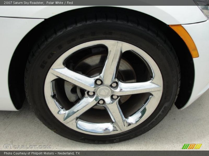 Polar White / Red 2007 Saturn Sky Roadster