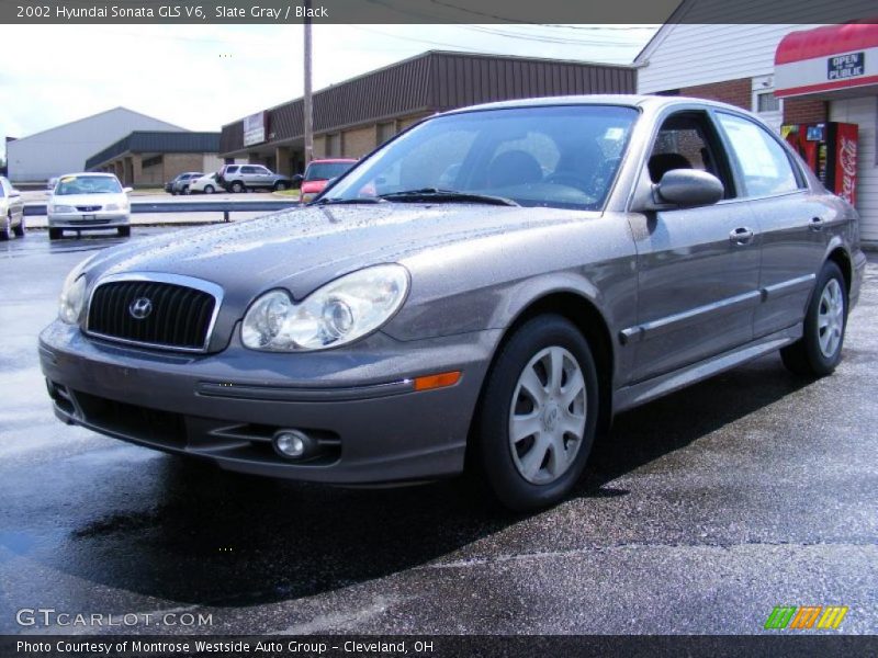 Slate Gray / Black 2002 Hyundai Sonata GLS V6
