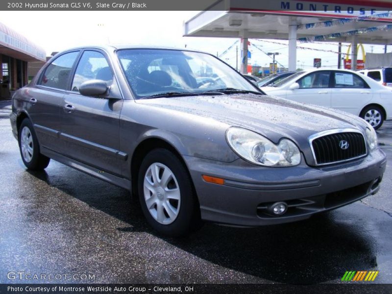 Slate Gray / Black 2002 Hyundai Sonata GLS V6